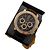 Bulgari Relógio Cronógrafo de Couro Dourado Rosa Preto