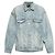 Balenciaga Chaqueta de denim oversized con estampado diagonal Azul - vista 4