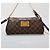 Louis Vuitton Clutch Damier Eva Marrone - vista 2