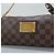 Louis Vuitton Clutch Damier Eva Marrone - vista 3