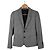 Céline Blazer de Lana Seda Houndstooth para Mujer Gris Negro - vista 3