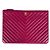 Chanel Clutch in agnello Chevron Classico Borgogna Oro Medio Nuovo Rosso - vista 2