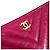 Chanel Clutch in agnello Chevron Classico Borgogna Oro Medio Nuovo Rosso - vista 7