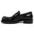Dries Van Noten Mocassini in pelle a punta quadrata neri Nero - vista 3