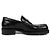 Dries Van Noten Mocassini in pelle a punta quadrata neri Nero - vista 4