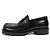 Dries Van Noten Mocassini in pelle a punta quadrata neri Nero - vista 5