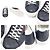 Gucci Sneakers Ace da uomo in tela GG Supreme nero marino con WEB - vista 6