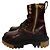Stivaletti in pelle con lacci Dolce & Gabbana Marrone
