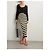 Falda maxi de punto a rayas Nanushka Negro Beige - vista 6