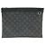 Borsa Clutch Pochette Discovery Monogram Eclipse di Louis Vuitton Marrone Nero - vista 2