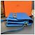 Borsa Hermès Loveuris 19 in pelle blu tanzanite - vista 3