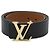 Louis Vuitton Reversible Taurillon Leather Belt Brown Black