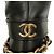 Timeless Schwarze Leder-Reitstiefel Chanel CC Chain - Ansicht 13