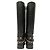 Timeless Schwarze Leder-Reitstiefel Chanel CC Chain - Ansicht 3