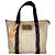Louis Vuitton Borsa Tote a Righe in Tela Beige Blu scuro