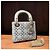 Borsa Dior Duchess con perle grigie a tre parti in agnello Grigio - vista 2