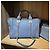 Borsa Tote Chanel Blu in Tessuto Piccola - vista 2