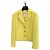 Casaco Chanel de tweed amarelo limão