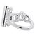 Hermès Croisette MM Bandring Silber - Ansicht 2