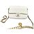 Chanel Chip Runde Tasche Weiß Litchi-Holzleder