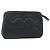 Monedero CHANEL de piel caviar negro con CC dorado Auth bs34754