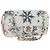 CHANEL Matelassé 26 Borsa a Spalla con Catena Nylon Bianco Oro CC Auth 176536SAV D'oro