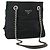 Tote PRADA Kettentasche Nylon Schwarz Silber Auth bs34649