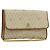 Borsa a spalla in tela a nido d'ape Christian Dior beige oro Auth 168850