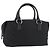 Bolsa de mão GG Canvas Gucci Preto Prata 113009 Auth 176335