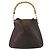 Borsa a mano in pelle GUCCI Bamboo 2way Marrone Oro 001 1998 1638 Auth 175794 - vista 2