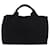 PRADA Canapa PM Handtasche aus schwarzem und goldenem Canvas Auth 175050SAM - Ansicht 2