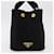 PRADA Canapa PM Handtasche aus schwarzem und goldenem Canvas Auth 175050SAM - Ansicht 4