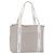 CHANEL Tote Bag Canvas Grau Silber CC Auth BA12334 Braun