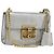 Borsa a Spalla con Catena GUCCI in Pelle Oro Argento 409487 Auth ka4117 D'oro