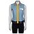 Fendi blauer Leder-Multicolor-Weste, Größe IT40/S, gebraucht