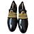 Autre Marque Mocassini Lordspools in pelle nera e oro Nero D'oro