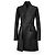 Rick Owens Abrigo de cuero negro envolvente