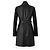 Rick Owens Abrigo de cuero negro envolvente - vista 2