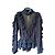 Autre Marque Schwarze Spitzenbluse mit Rüschen