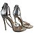 Dsquared2 Silberne Metallische Leder Riemchenabsätze