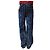Jeans de pierna ancha a rayas de denim Karl Lagerfeld Azul