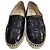 Schwarze Lackleder-Espadrilles von Chanel