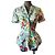 Jaqueta de Verão Thierry Mugler Estampa Floral 1997 Branco Multicor