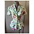Jaqueta de Verão Thierry Mugler Estampa Floral 1997 Branco Multicor - vista 2