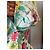 Jaqueta de Verão Thierry Mugler Estampa Floral 1997 Branco Multicor - vista 4