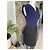 Abito Maje Bicolore Peplum Blu Navy e Nero - vista 2