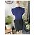 Abito Maje Bicolore Peplum Blu Navy e Nero - vista 4