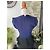 Abito Maje Bicolore Peplum Blu Navy e Nero - vista 5