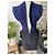 Abito Maje Bicolore Peplum Blu Navy e Nero - vista 6