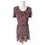 The Kooples Sommerkleid mit rosa und schwarzen Blumen Pink Grün